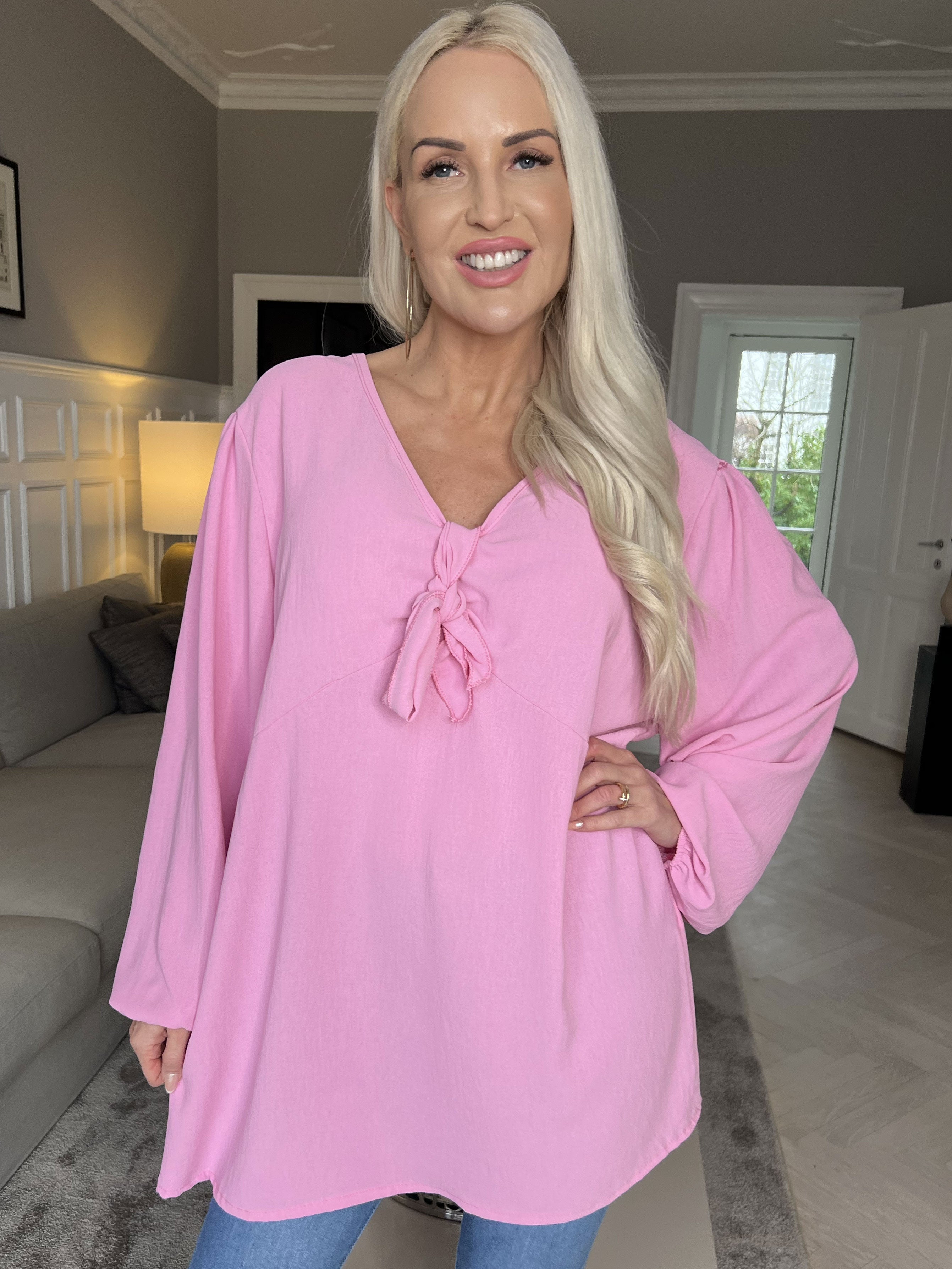 Cassandra - Sød tunika med sløjfe ved brystet